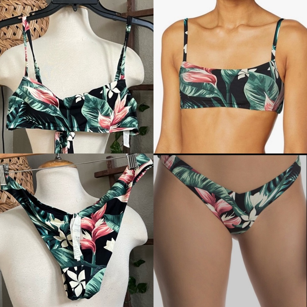 2 Pc Bikini Set Rip Curl Tropic Heat Cheeky Bikini Top & Bottoms